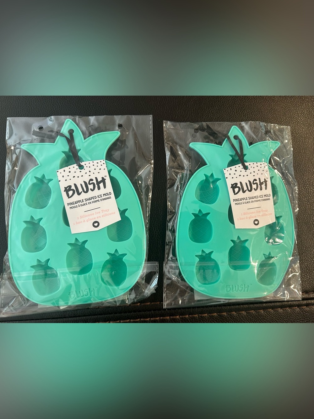 Blush Pineapple Silicone Ice Tray - Set of 2 - Teal Green BRAND NEW NEVER OPENED